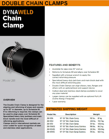 Double Chain Alignment Clamp 10 - 72"