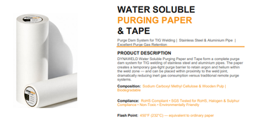 Dynaweld Water Soluble Purging Paper & Tape Dubai UAE