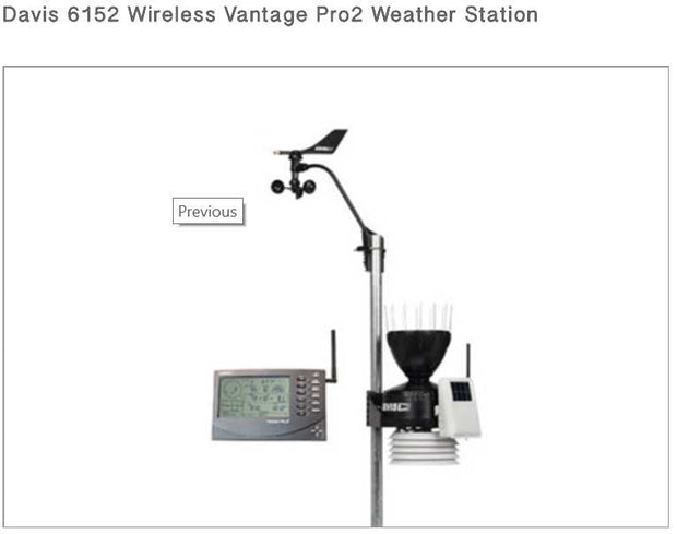 Davis 6152 Wireless Vantage Pro2 Weather Station UAE